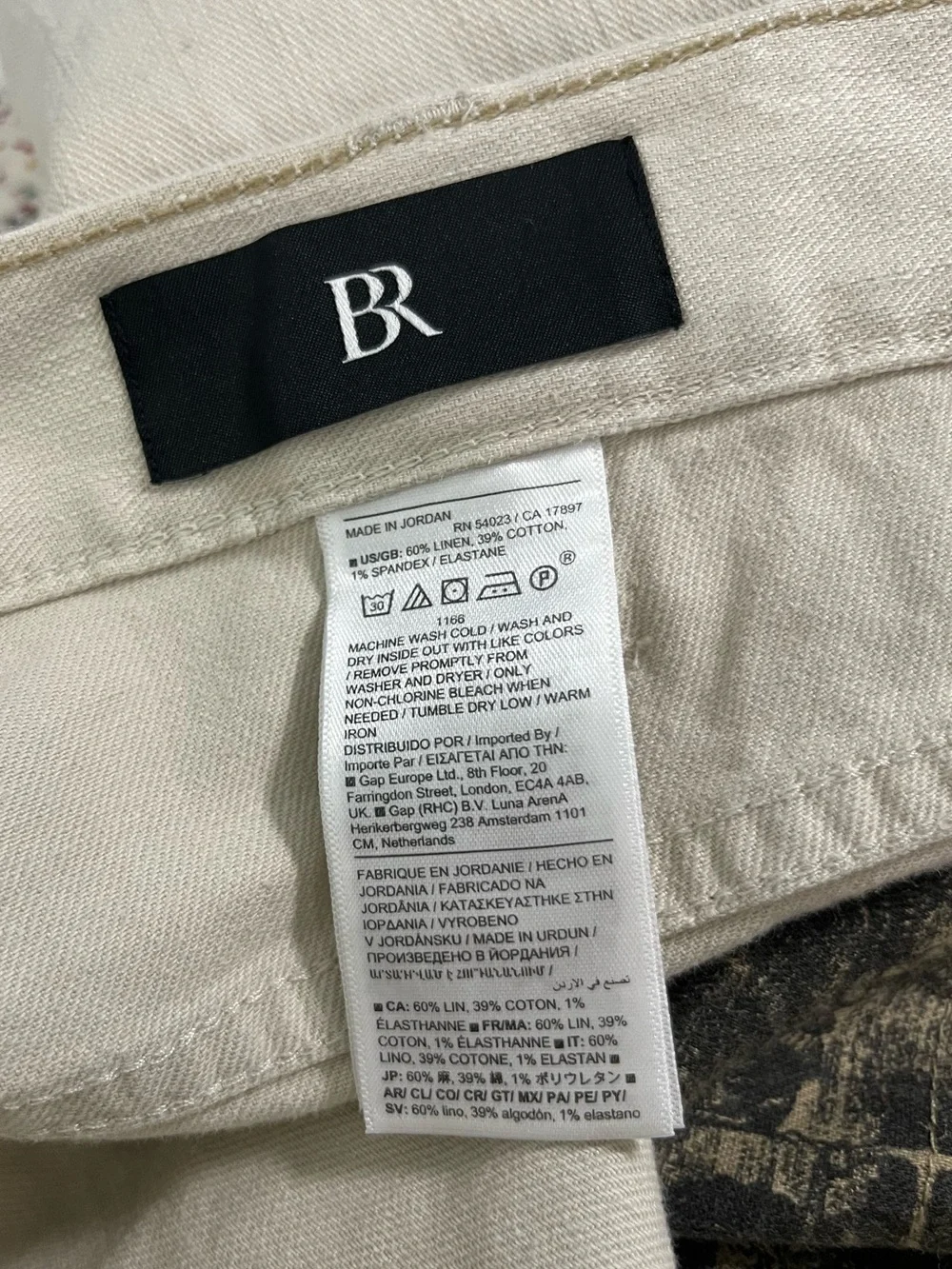 Banana Republic Men’s Slim Fit Linen Cotton Travelers Pants Sandstone Size 38x32